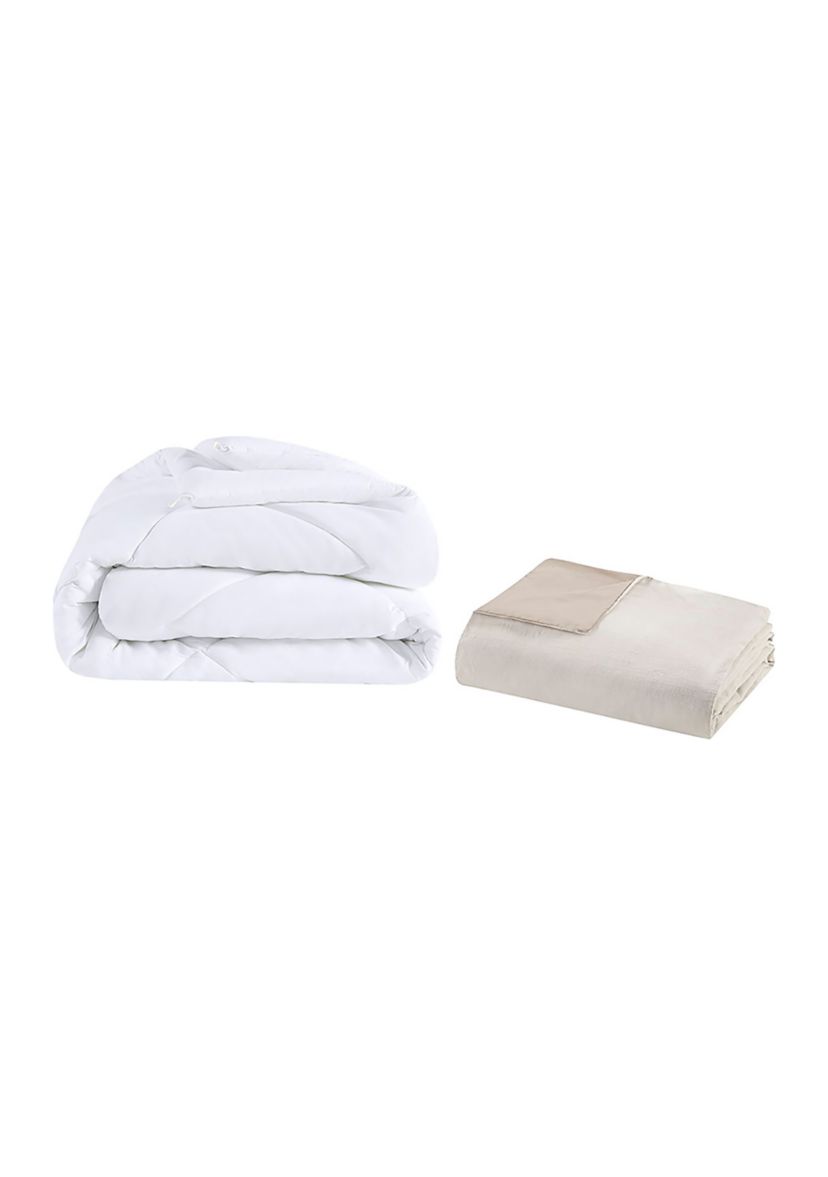 Dover 5 Piece Organic Cotton Oversized Comforter Cover Set w/removable insert