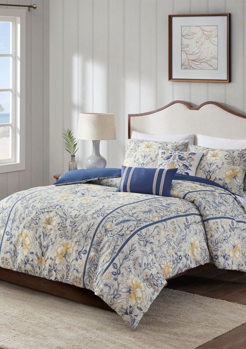 Livia 5 Piece Cotton Duvet Cover Set