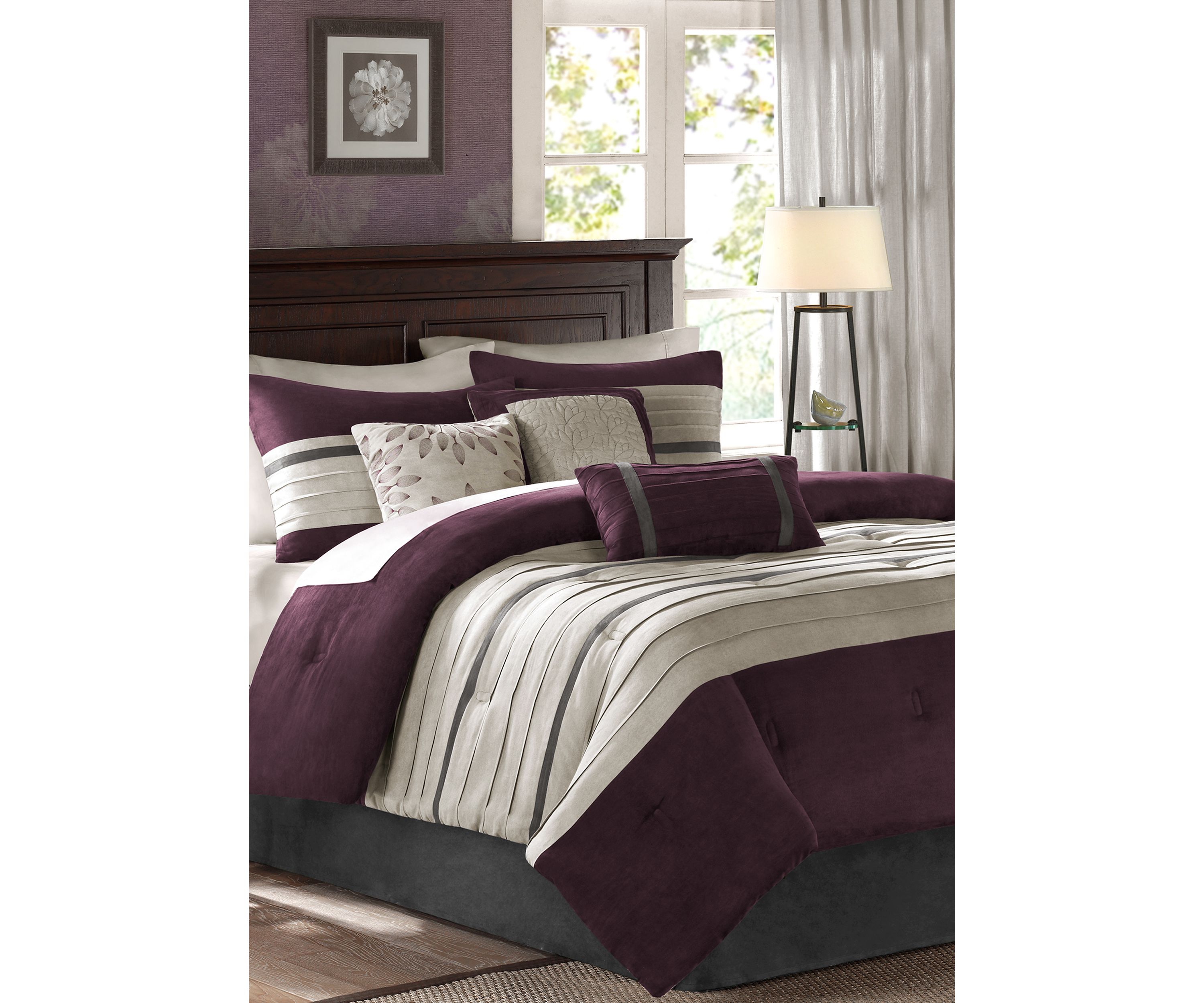 Palmer Faux suede Soft 7 Piece Comforter Set