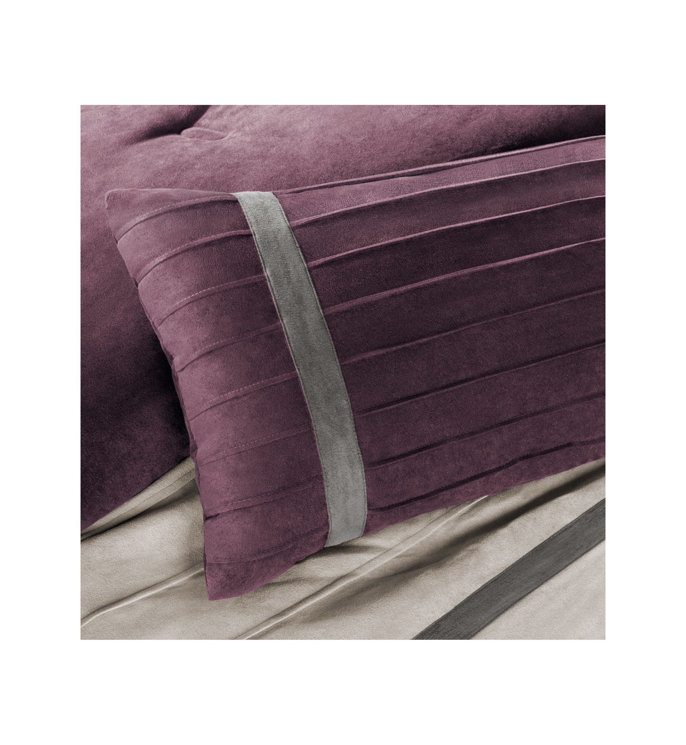 Palmer Faux suede Soft 7 Piece Comforter Set