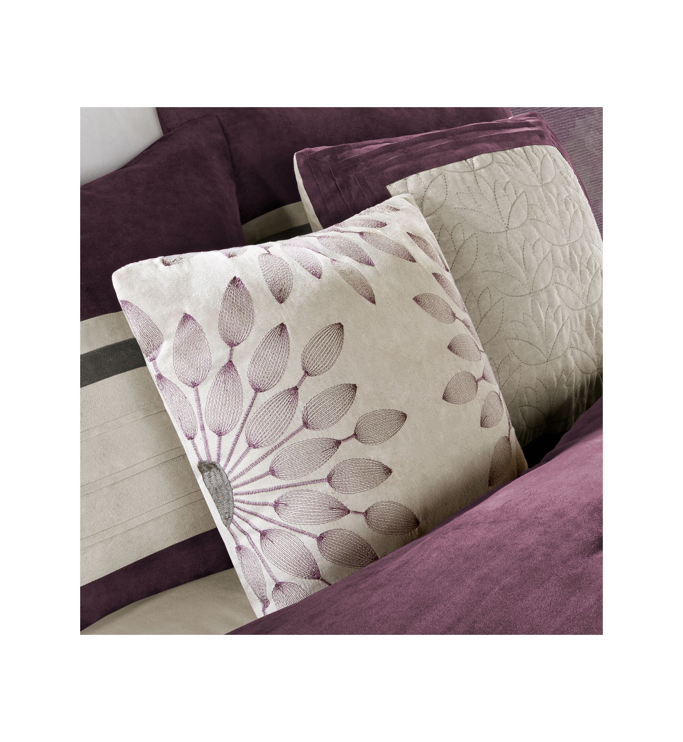 Palmer Faux suede Soft 7 Piece Comforter Set