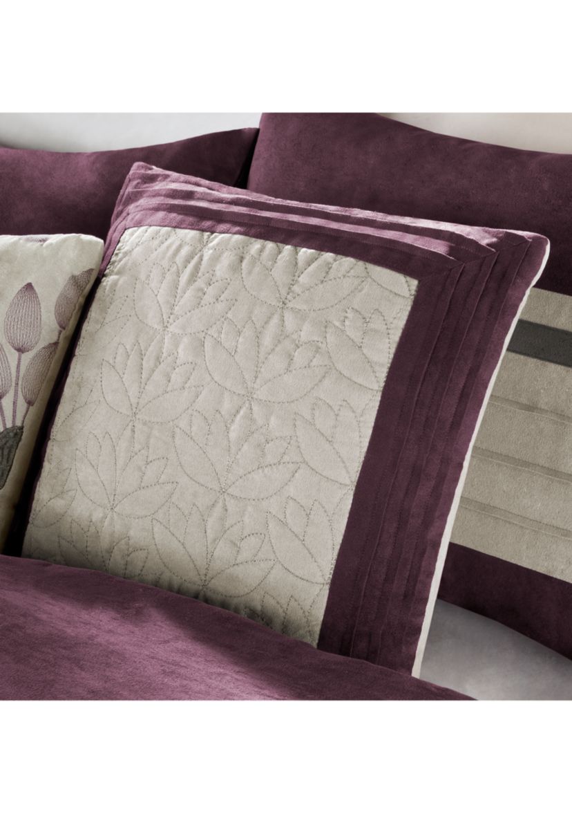 Palmer Faux suede Soft 7 Piece Comforter Set