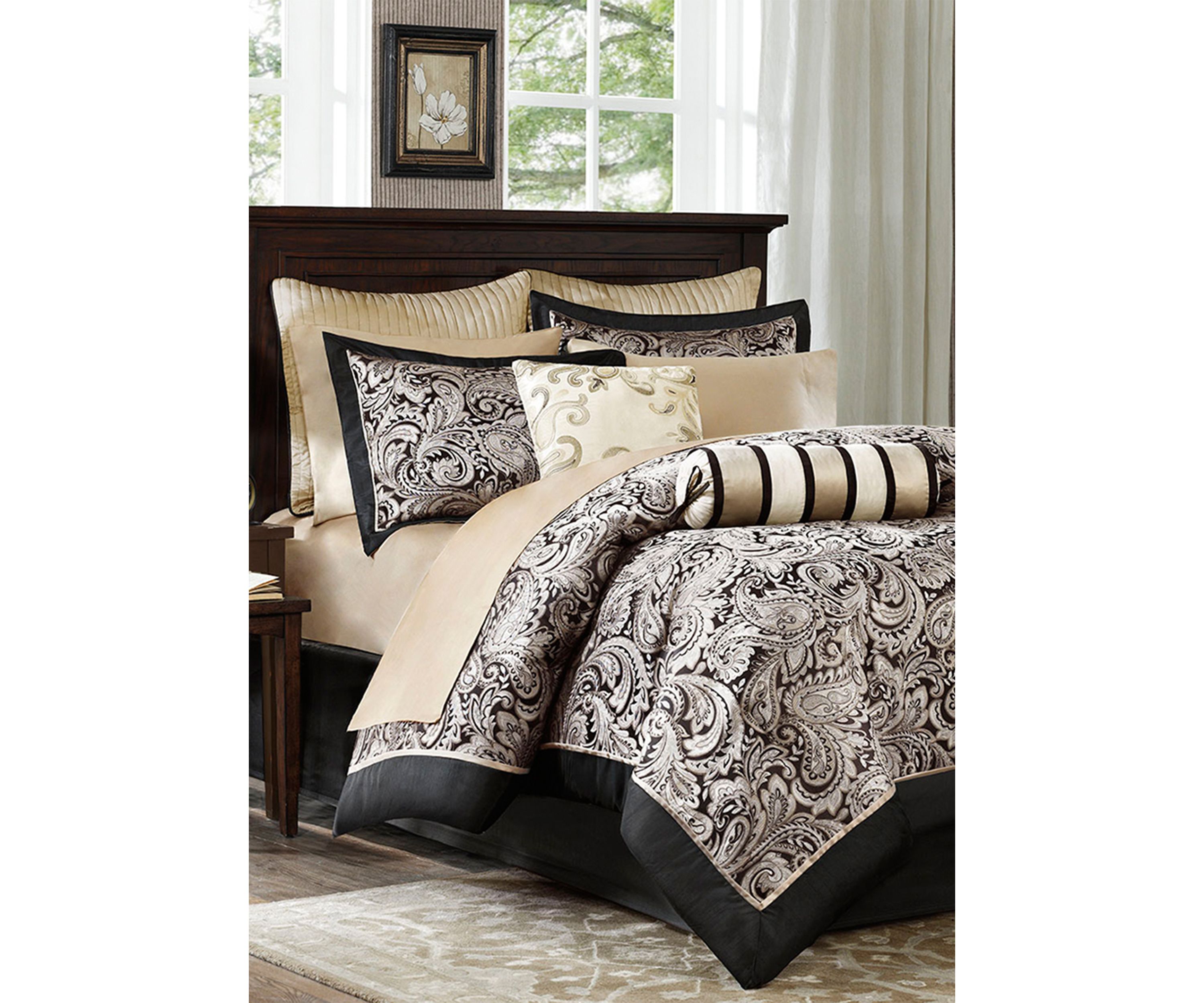 Aubrey 12 Piece Comforter Set with Cotton Bed Sheets