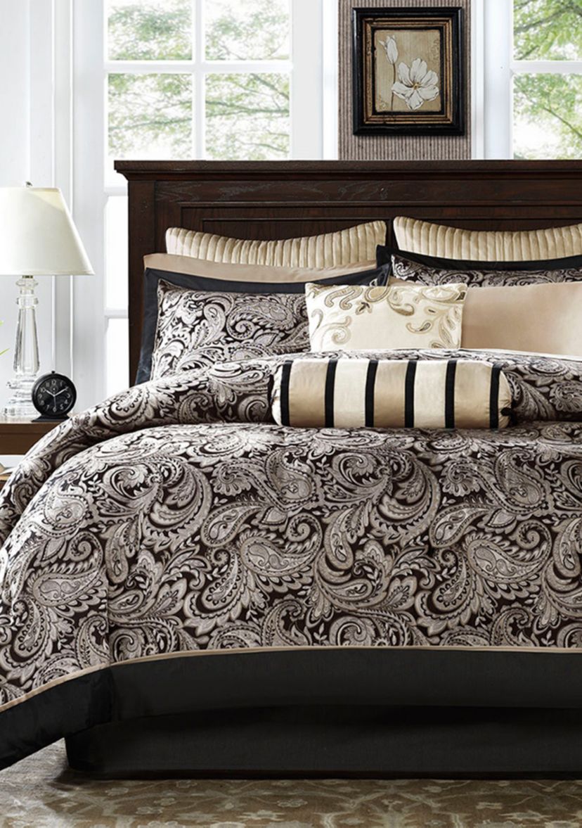 Aubrey 12 Piece Comforter Set with Cotton Bed Sheets