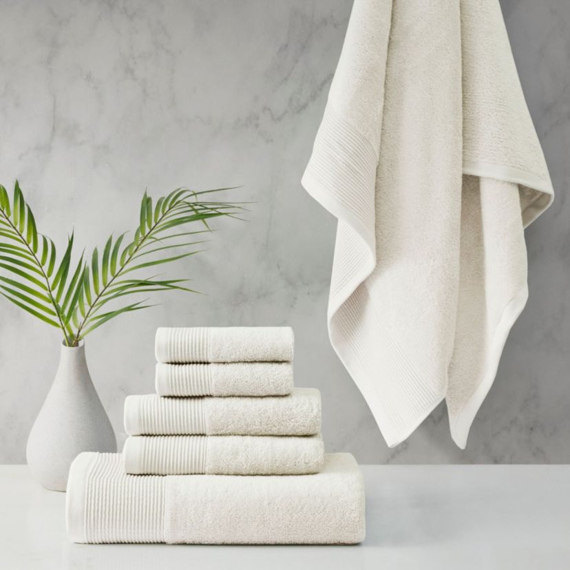 Nuage Cotton Tencel Blend Antimicrobial 6 Piece Towel Set