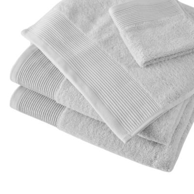 6 Piece Gray Diamond Bath Towel Set (2 Bath Towels, 2 Hand Towels