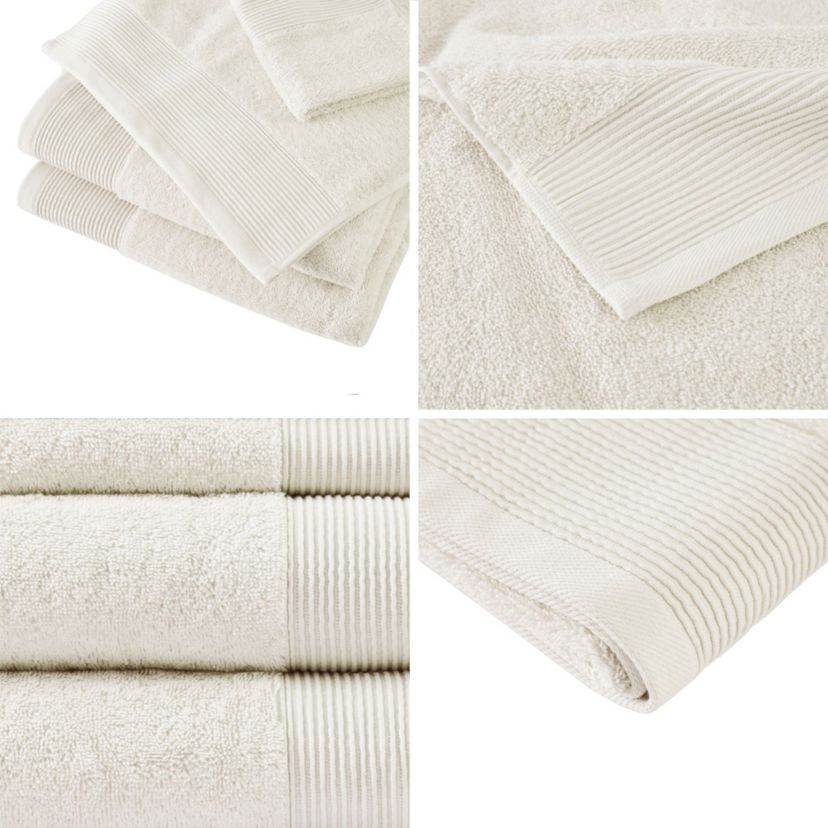Nuage Cotton Tencel Blend Antimicrobial 6 Piece Towel Set