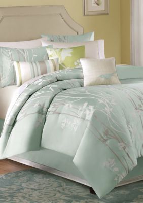 madison park athena green 7 piece california king comforter set 104 in.x 92 in