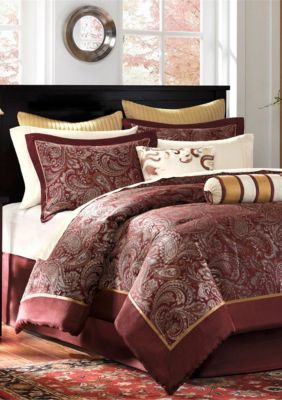 burgundy king comforter