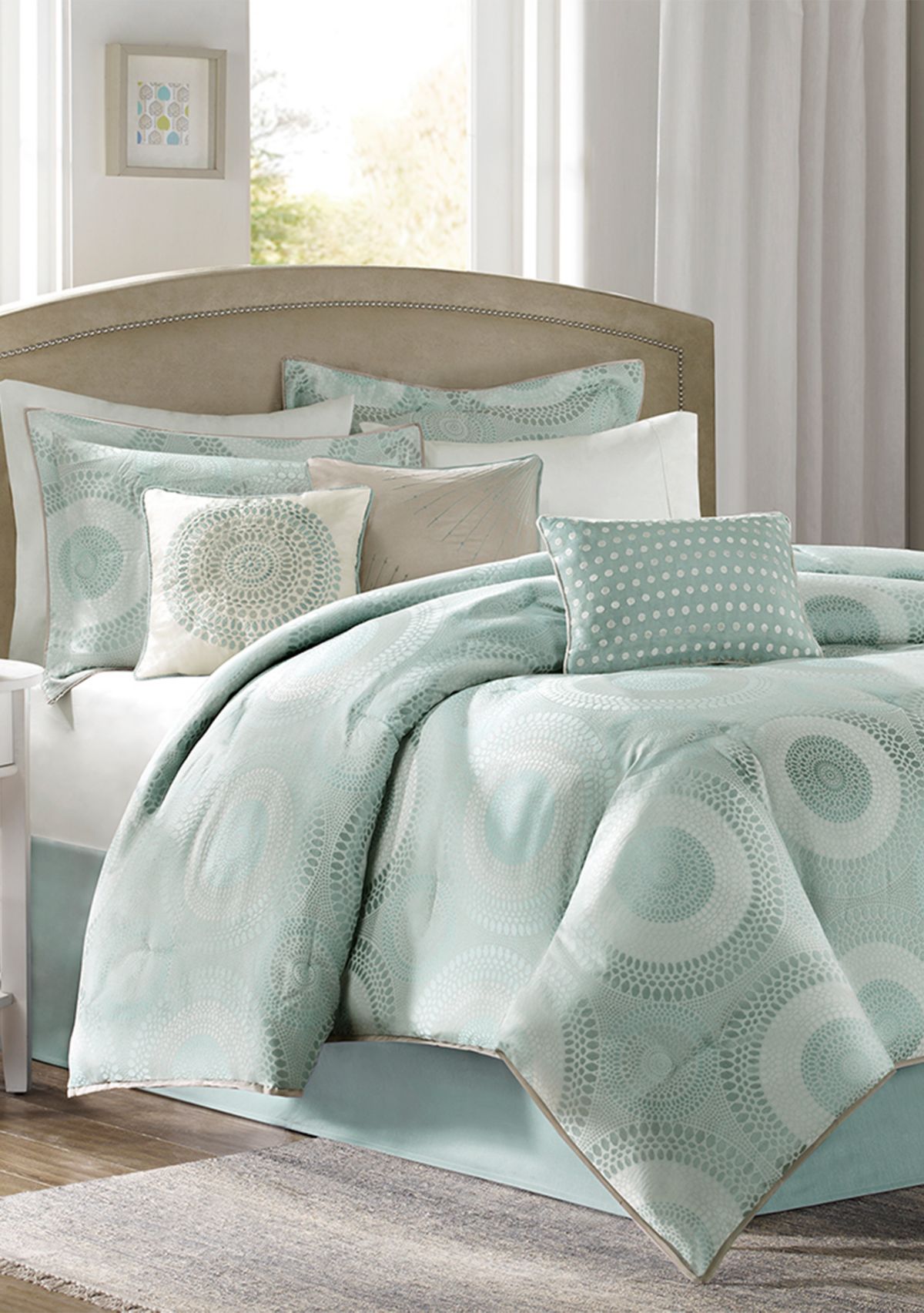 Baxter 7-Piece Comforter Set- Blue  