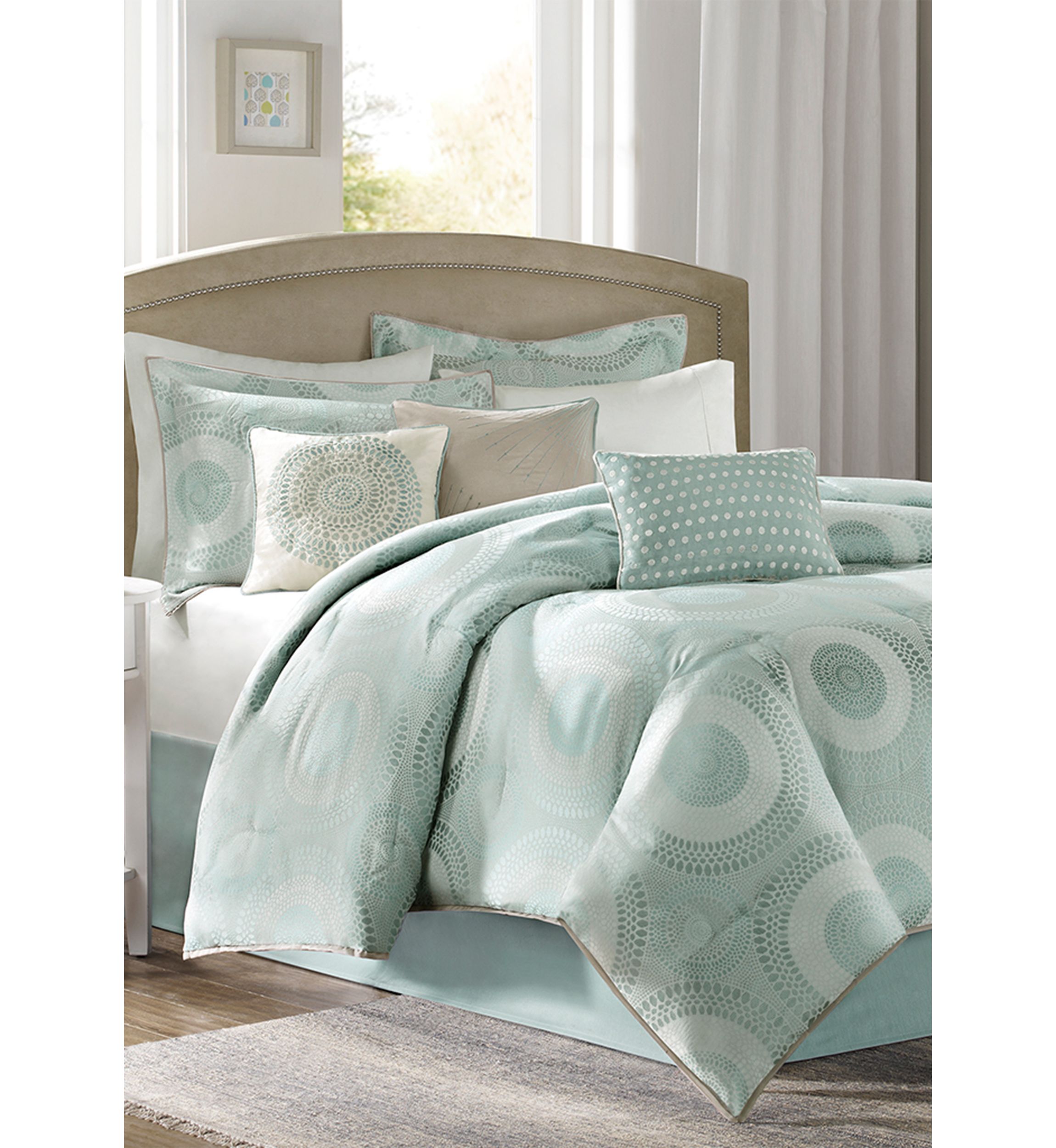 Baxter 7-Piece Comforter Set- Blue  
