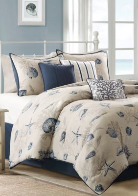 Madison Park Bayside Blue 7 Piece California King Comforter Set