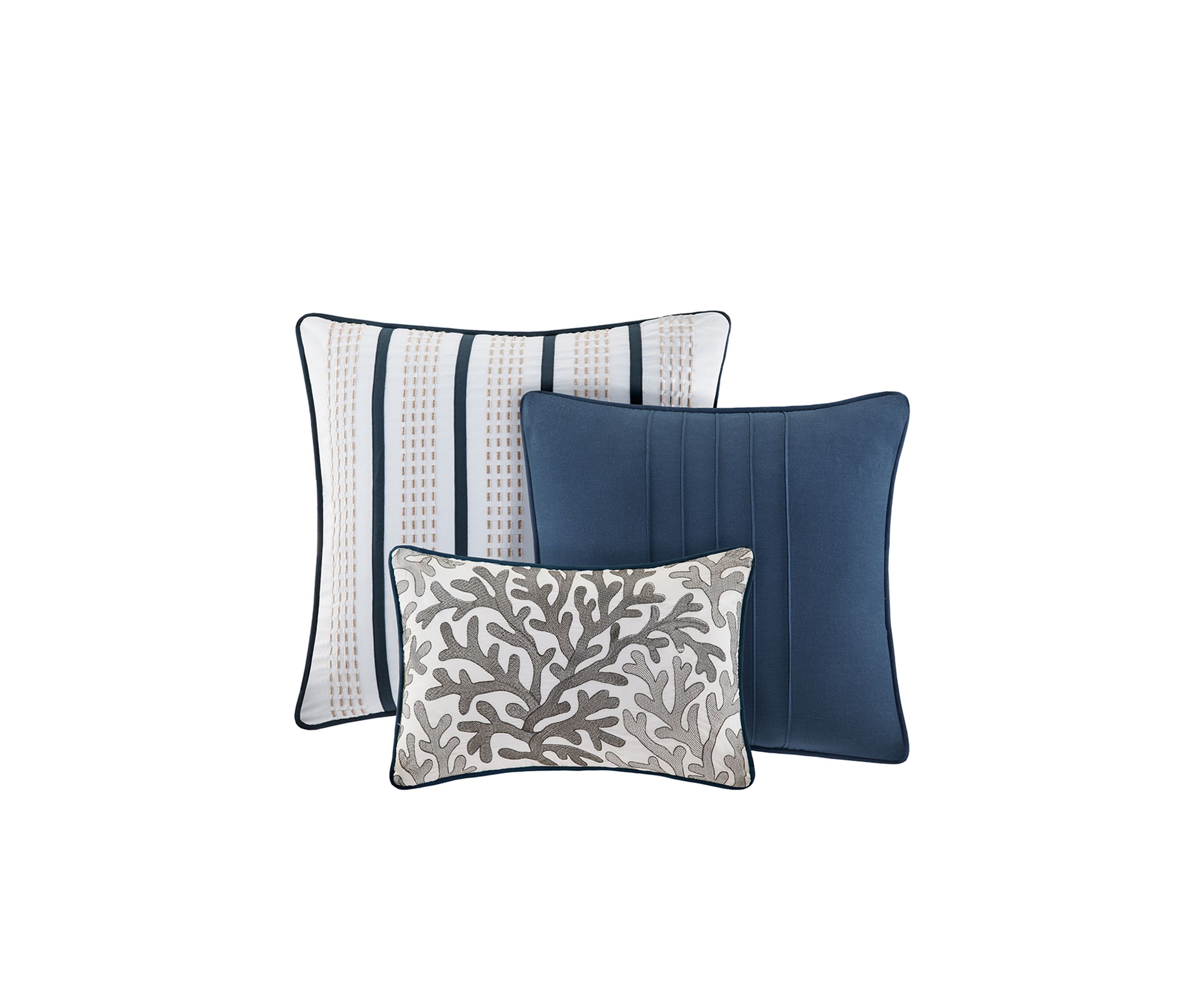 Bayside Blue 7-Piece California King Comforter Set 104-in. x 92-in.