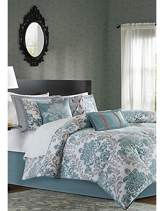 Madison Park Bella 7 Piece Comforter Set Aqua Belk
