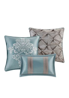 Madison Park Bella 7 Piece Comforter Set Aqua Belk