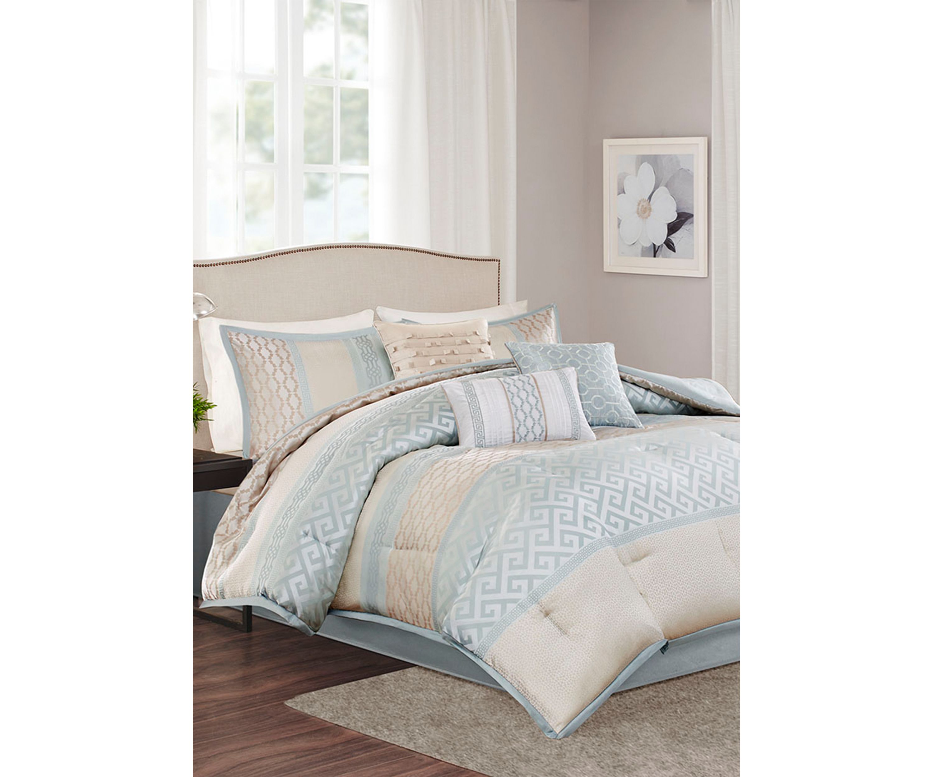 Bennett 7-Piece Comforter Set- Aqua