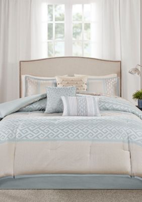 Bennett 7-Piece Comforter Set- Aqua