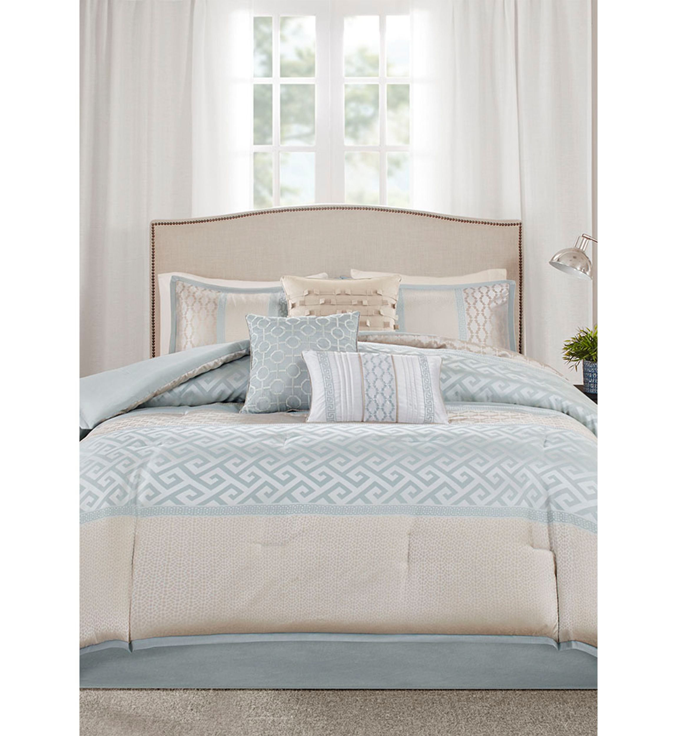 Bennett 7-Piece Comforter Set- Aqua