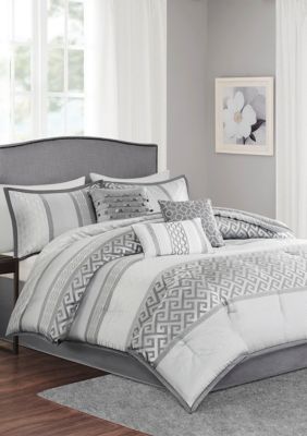 Madison Park Bennett 7 Piece Comforter Set Gray Belk