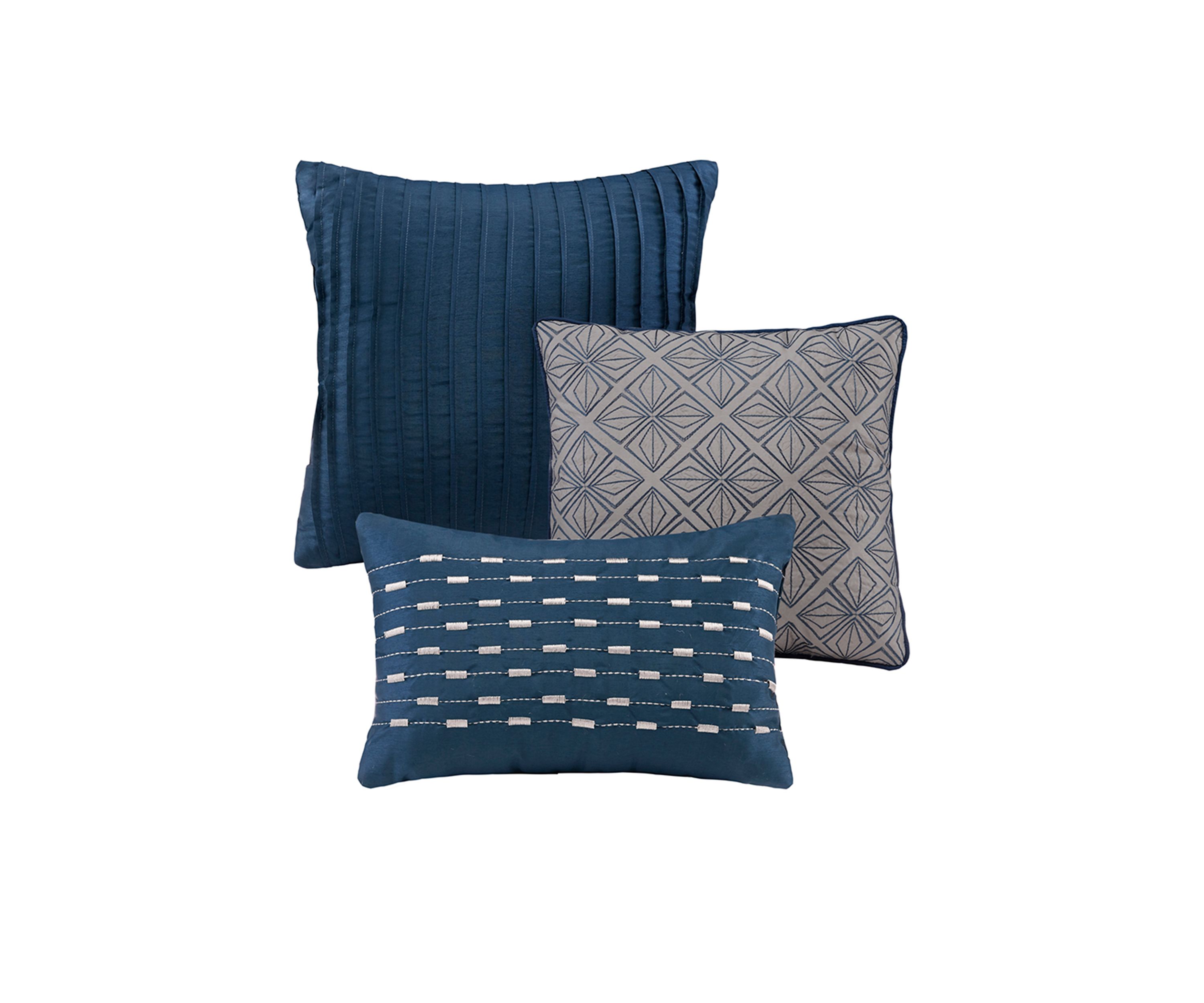 Biloxi 7 Piece Comforter Set- Navy