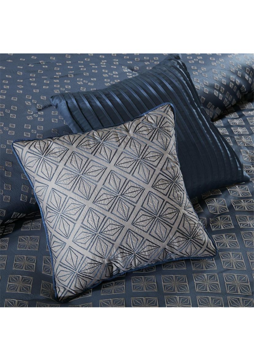 Biloxi 7 Piece Comforter Set- Navy