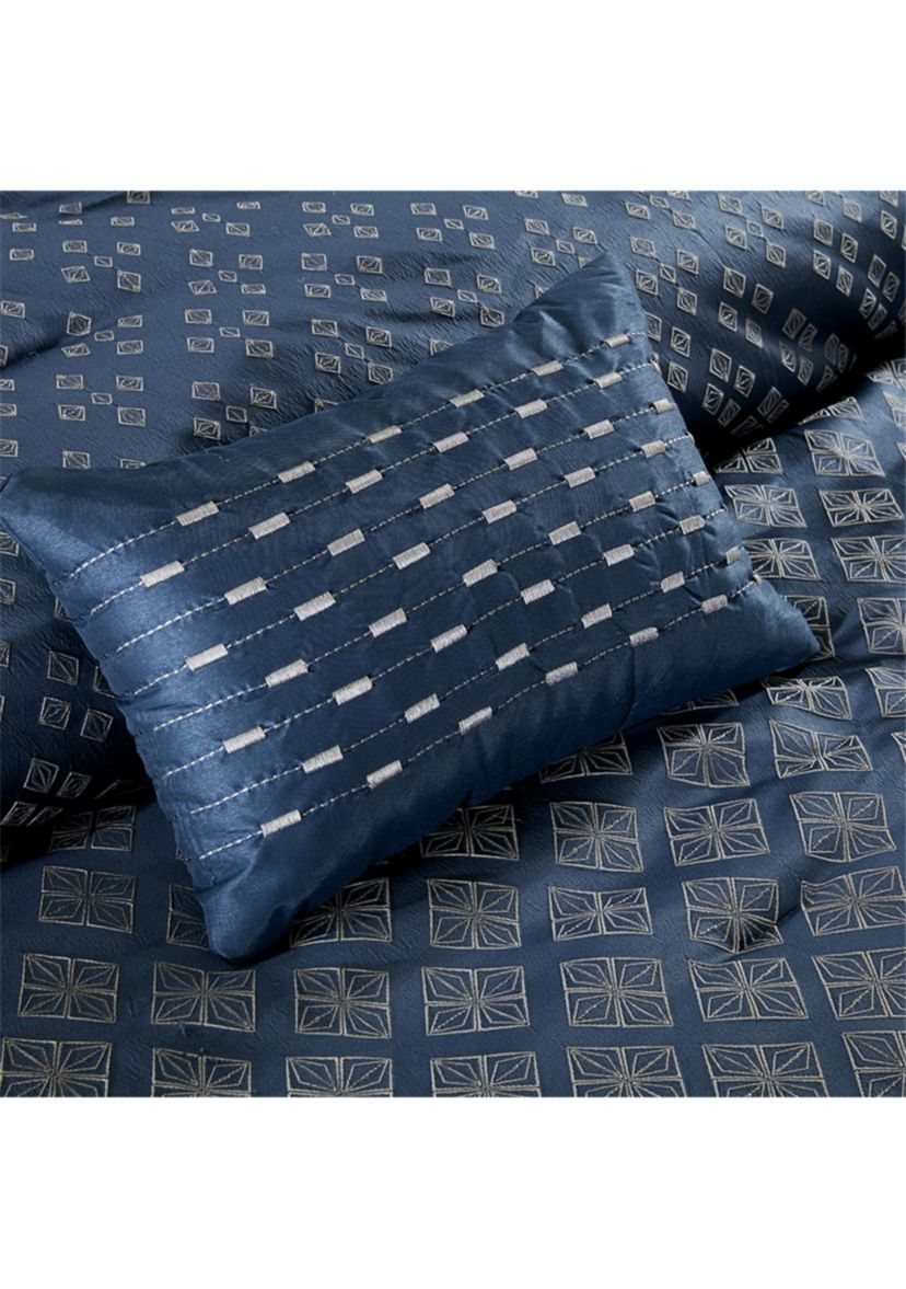 Biloxi 7 Piece Comforter Set- Navy