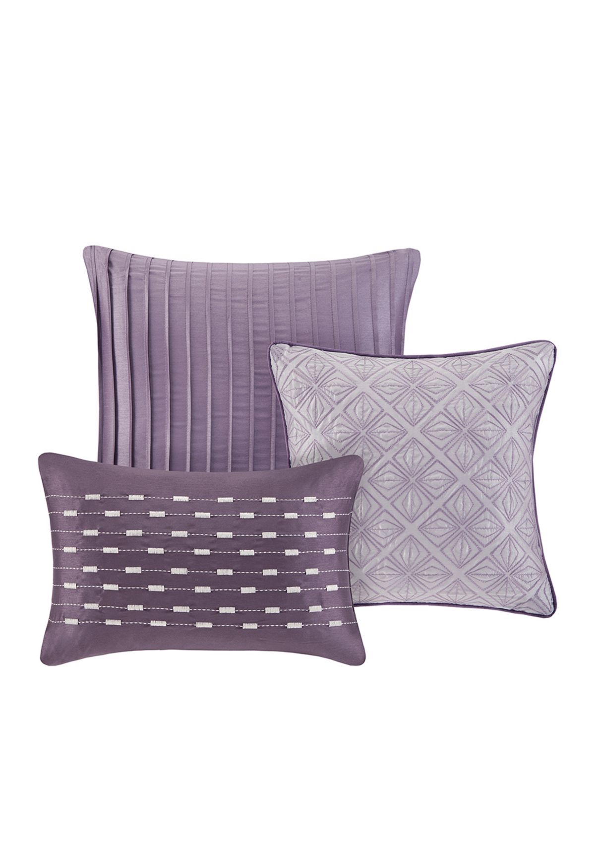 Biloxi 7-Piece Comforter Set- Purple