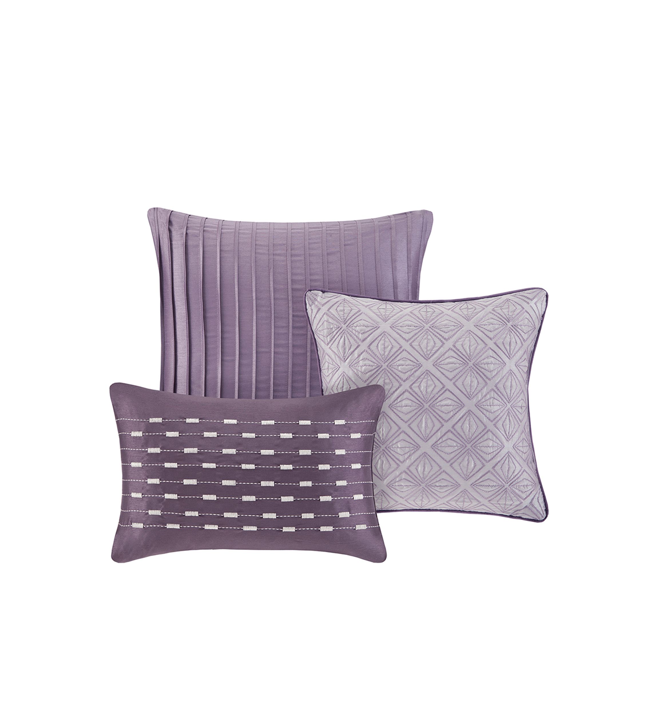 Biloxi 7-Piece Comforter Set- Purple