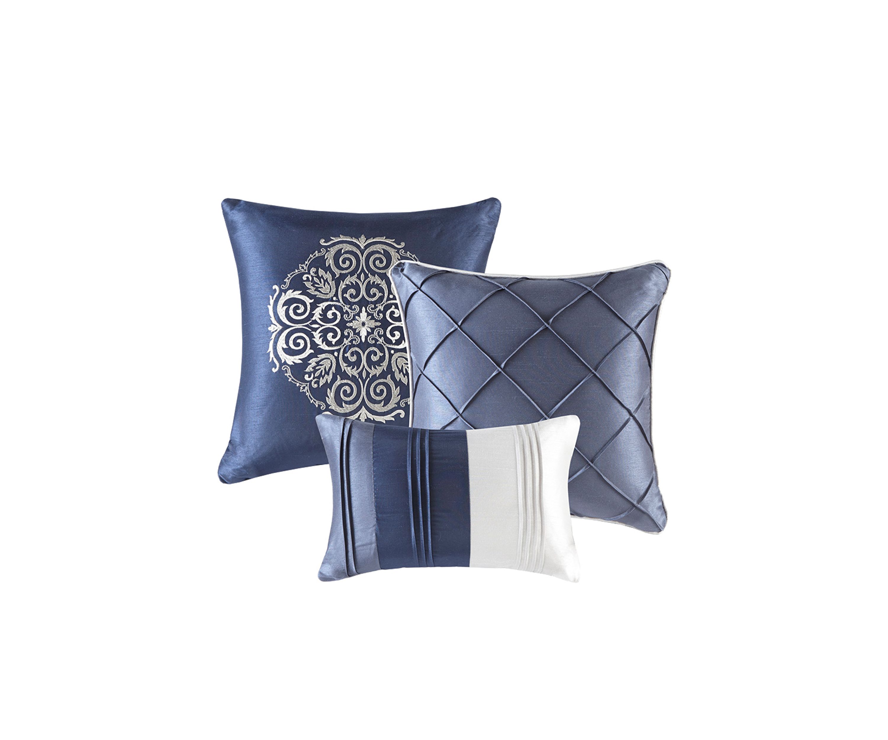 Blaire 7-Piece Comforter Set-Navy