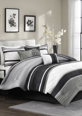 Madison Park Blaire 7 Piece Comforter Set Grey Belk