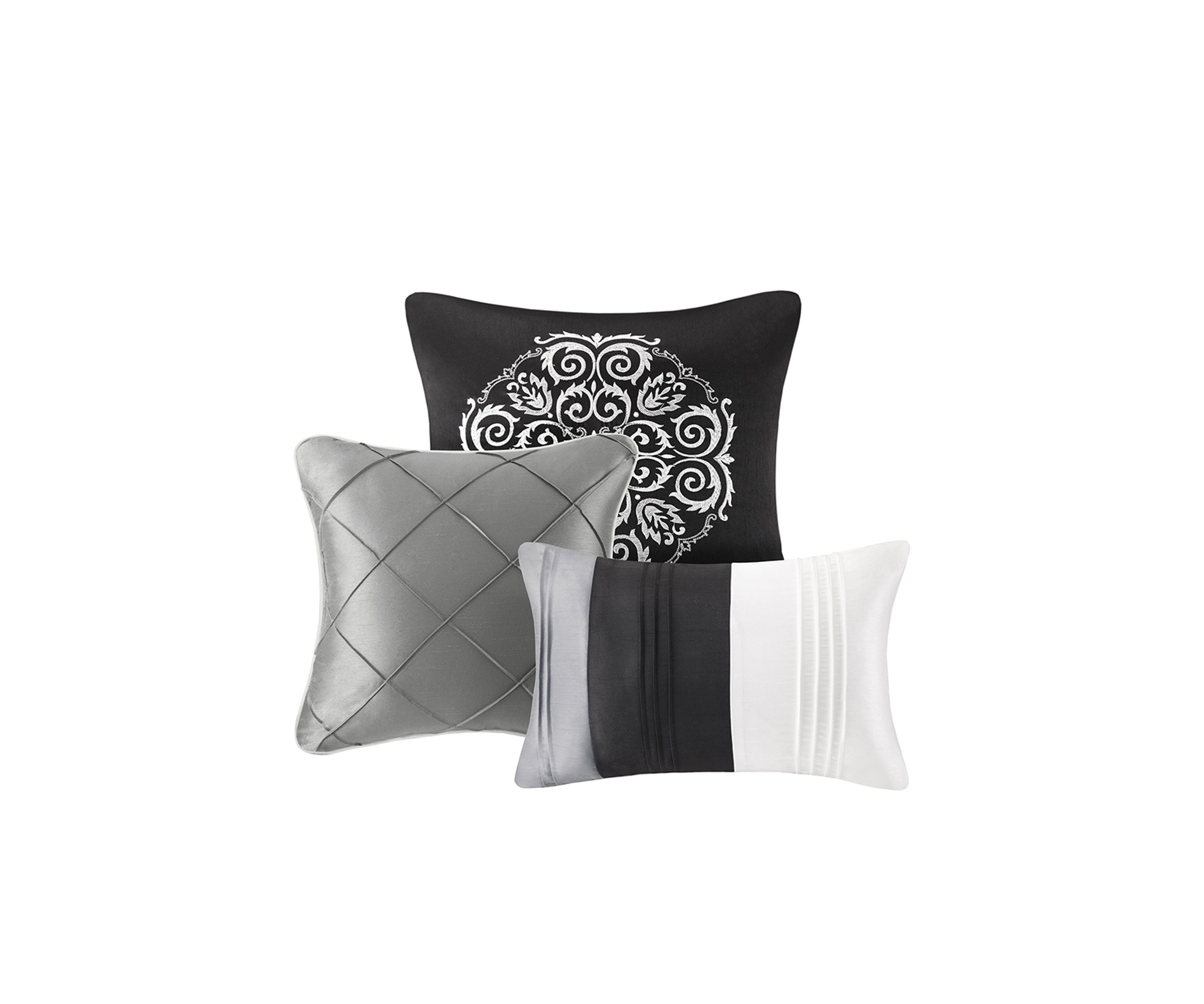 Blaire 7-Piece Comforter Set- Grey