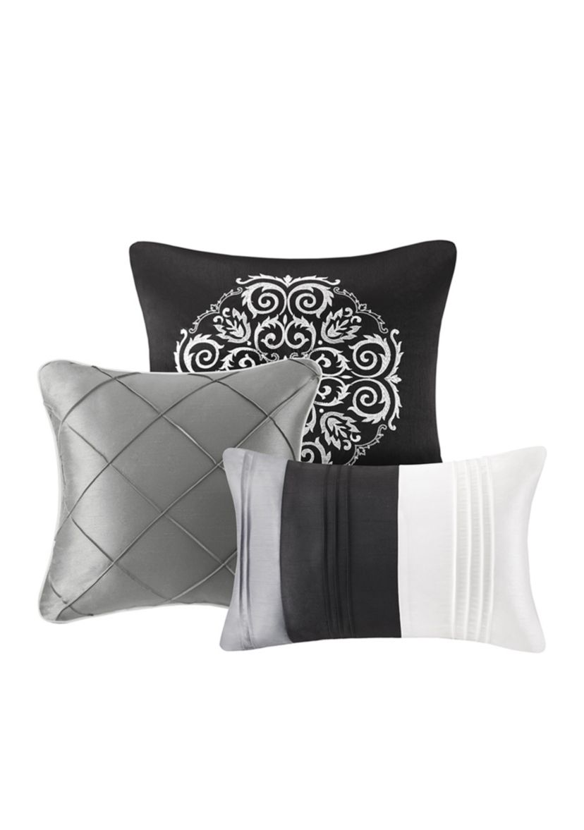 Blaire 7-Piece Comforter Set- Grey