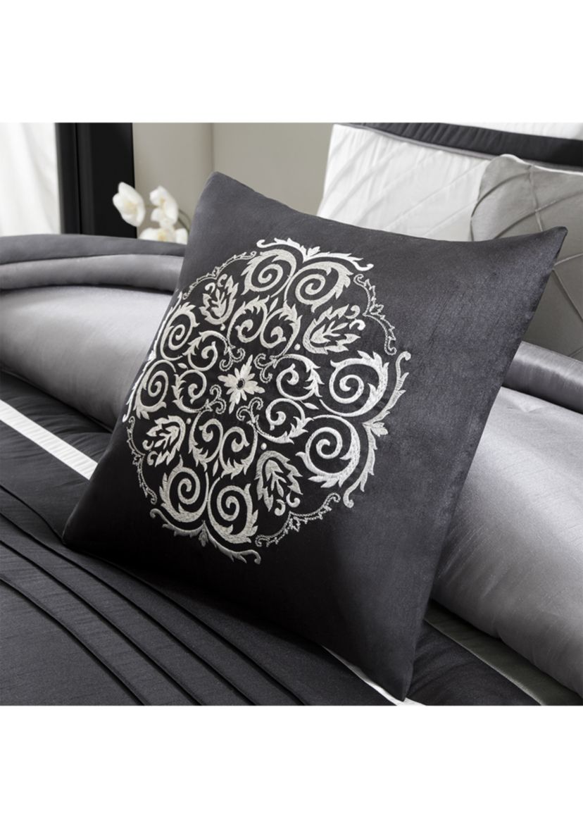 Blaire 7-Piece Comforter Set- Grey
