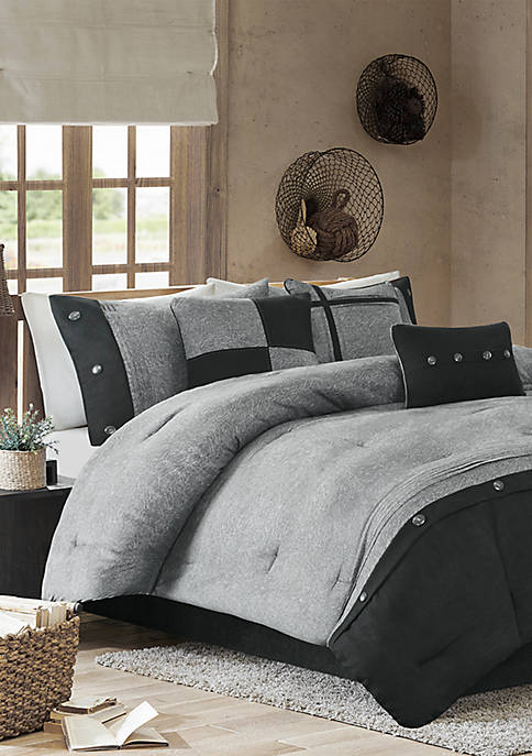 Madison Park Boone 7-Piece Comforter Set- Grey