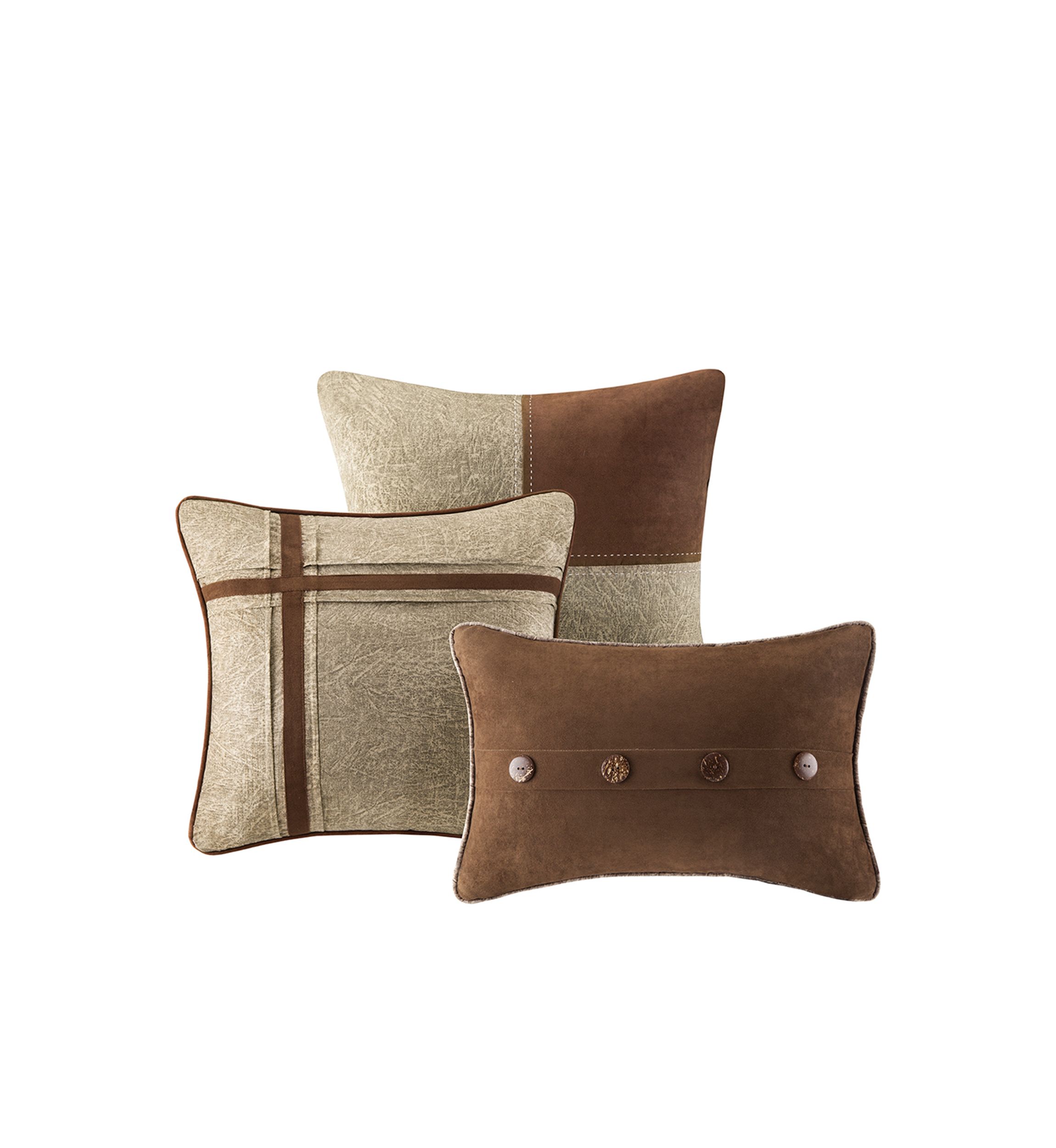 Boone 7-Piece Comforter Set- Brown