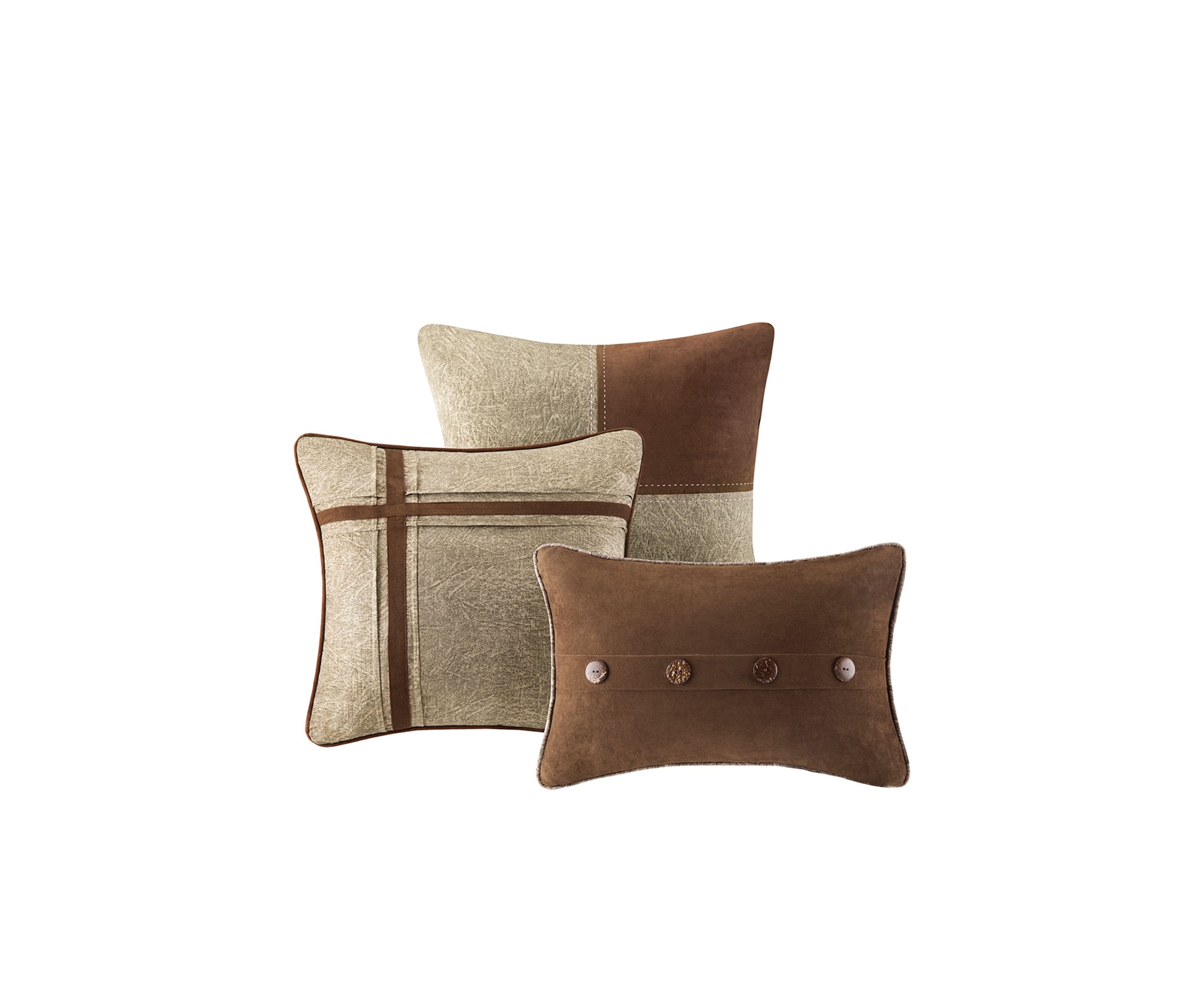 Boone 7-Piece Comforter Set- Brown
