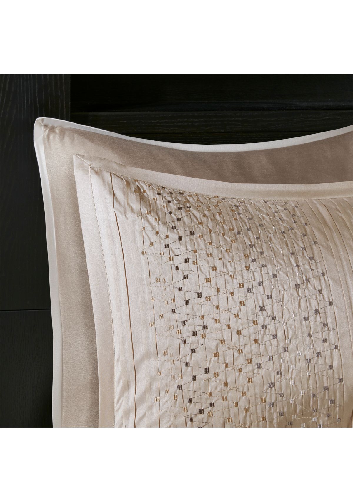Camelia 8-Piece Embroidered Comforter Set - Natural