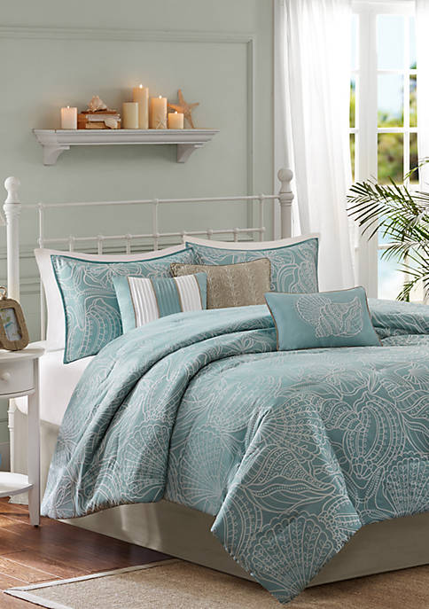 Madison Park Bella 7 Piece Comforter Set Aqua Belk