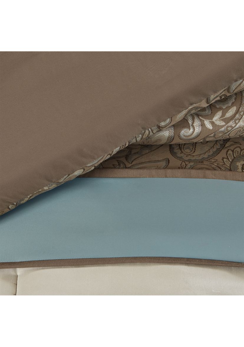 Caroline	Jacquard 7-Piece Comforter Set - Blue