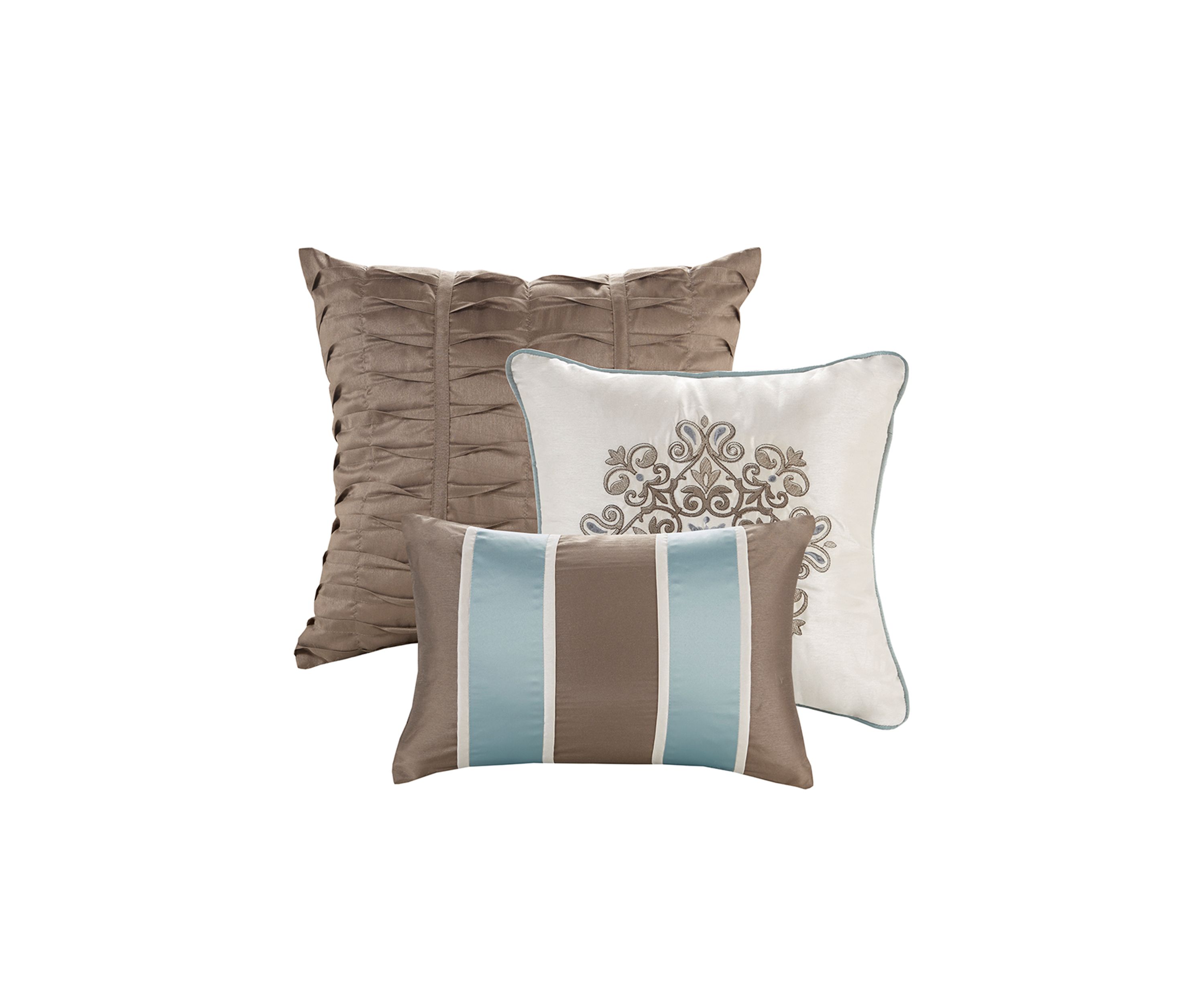 Caroline	Jacquard 7-Piece Comforter Set - Blue