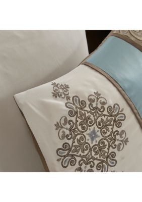 Caroline	Jacquard 7-Piece Comforter Set - Blue