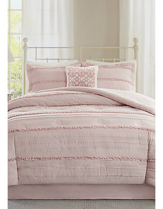 Madison Park Celeste 5 Piece Comforter, Pink Queen Bed Set