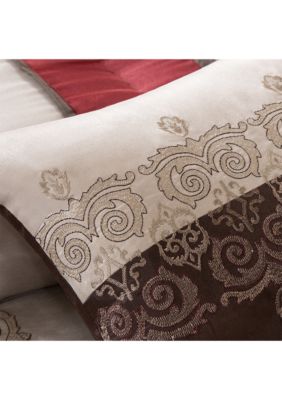 Donovan	Jacquard Comforter Set Red