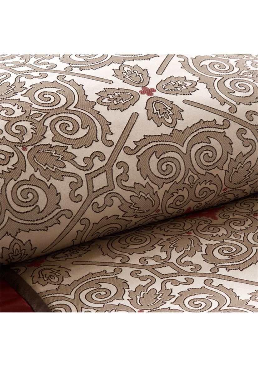 Donovan	Jacquard Comforter Set Red
