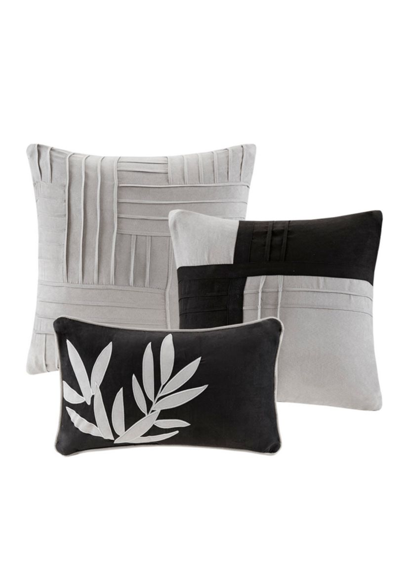 Connell Gray 7-Piece Queen Comforter Set 90-in. x 90-in.