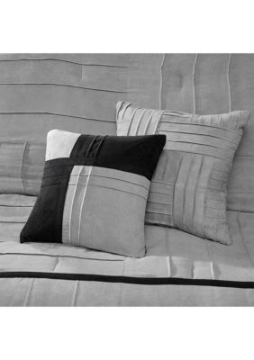 Madison Park Connell Gray 7 Piece Queen Comforter Set 90 In X 90