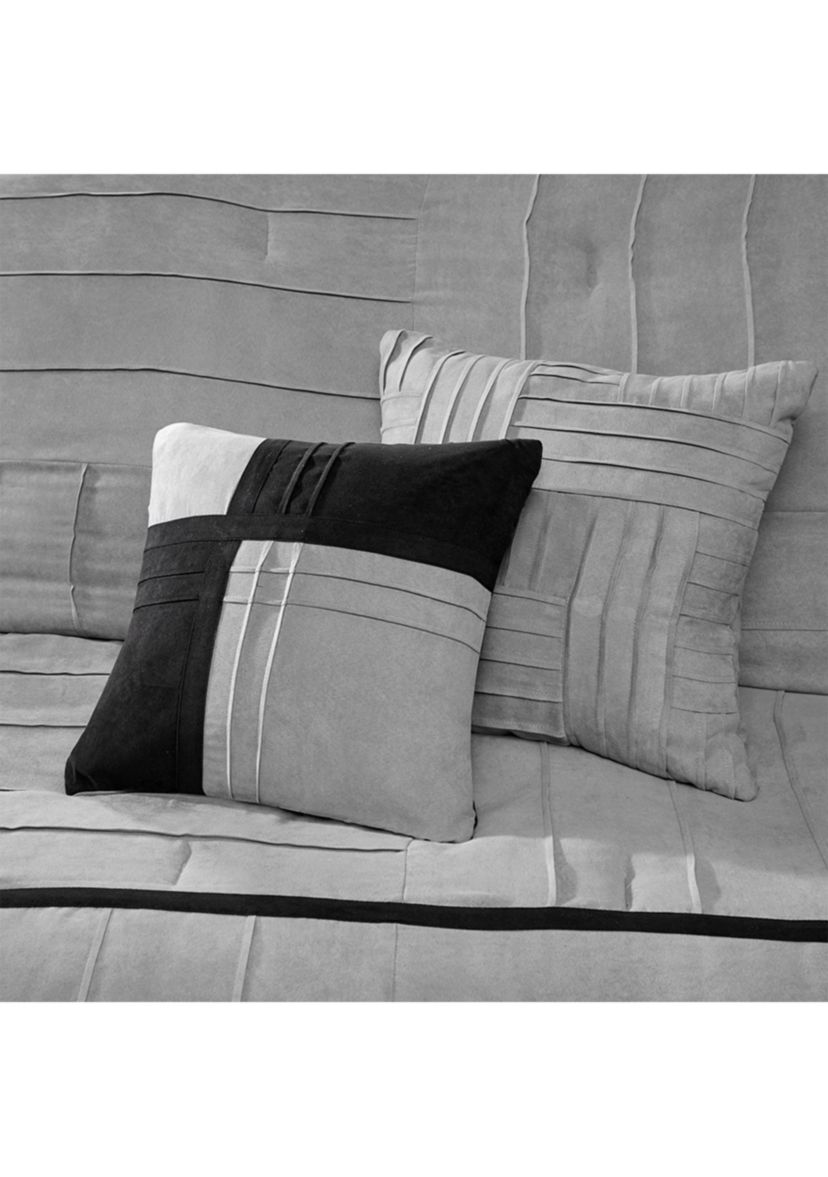 Connell Gray 7-Piece Queen Comforter Set 90-in. x 90-in.