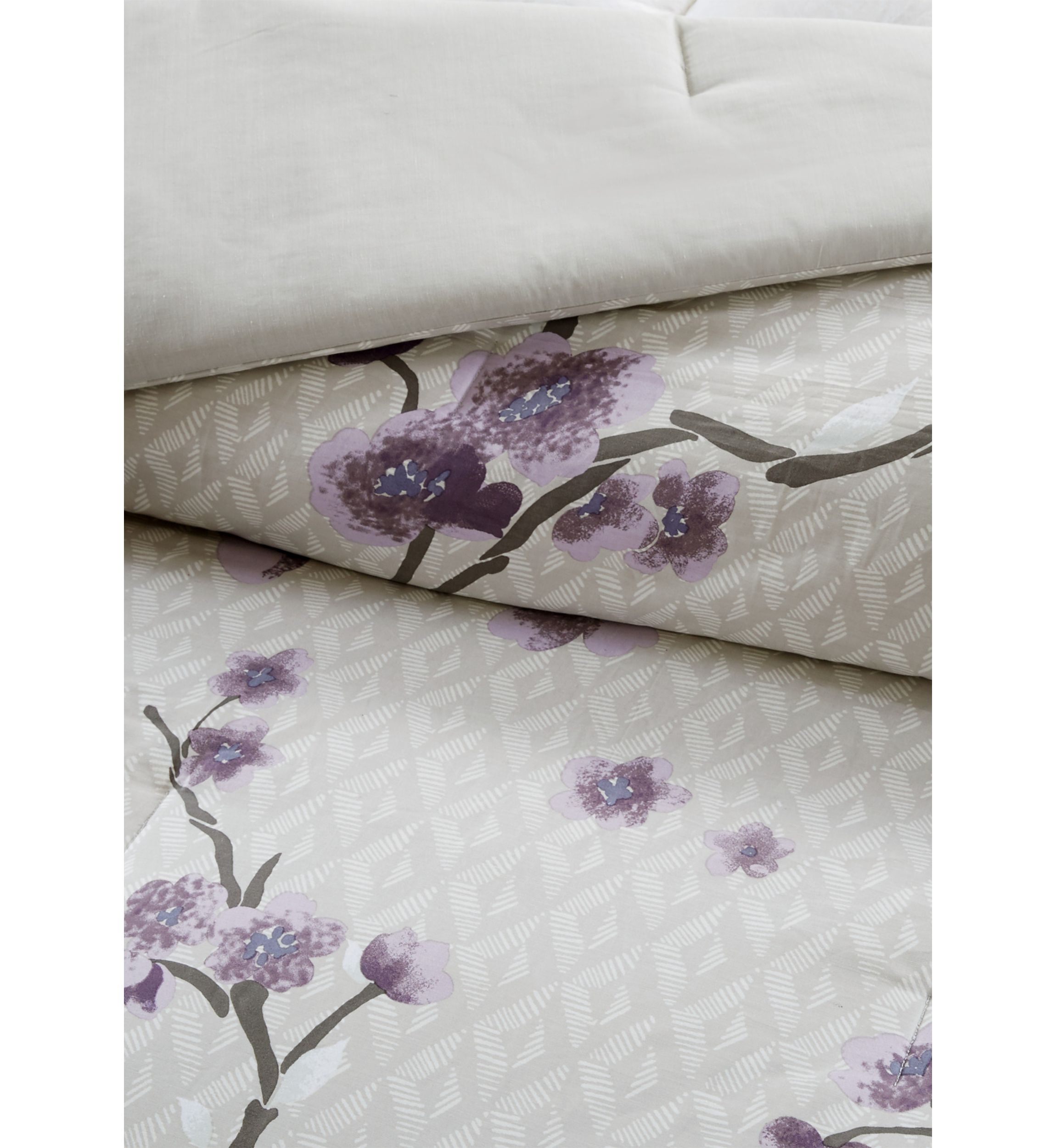 Madison Park Holly 8 Piece Cotton Comforter Set- Purple 