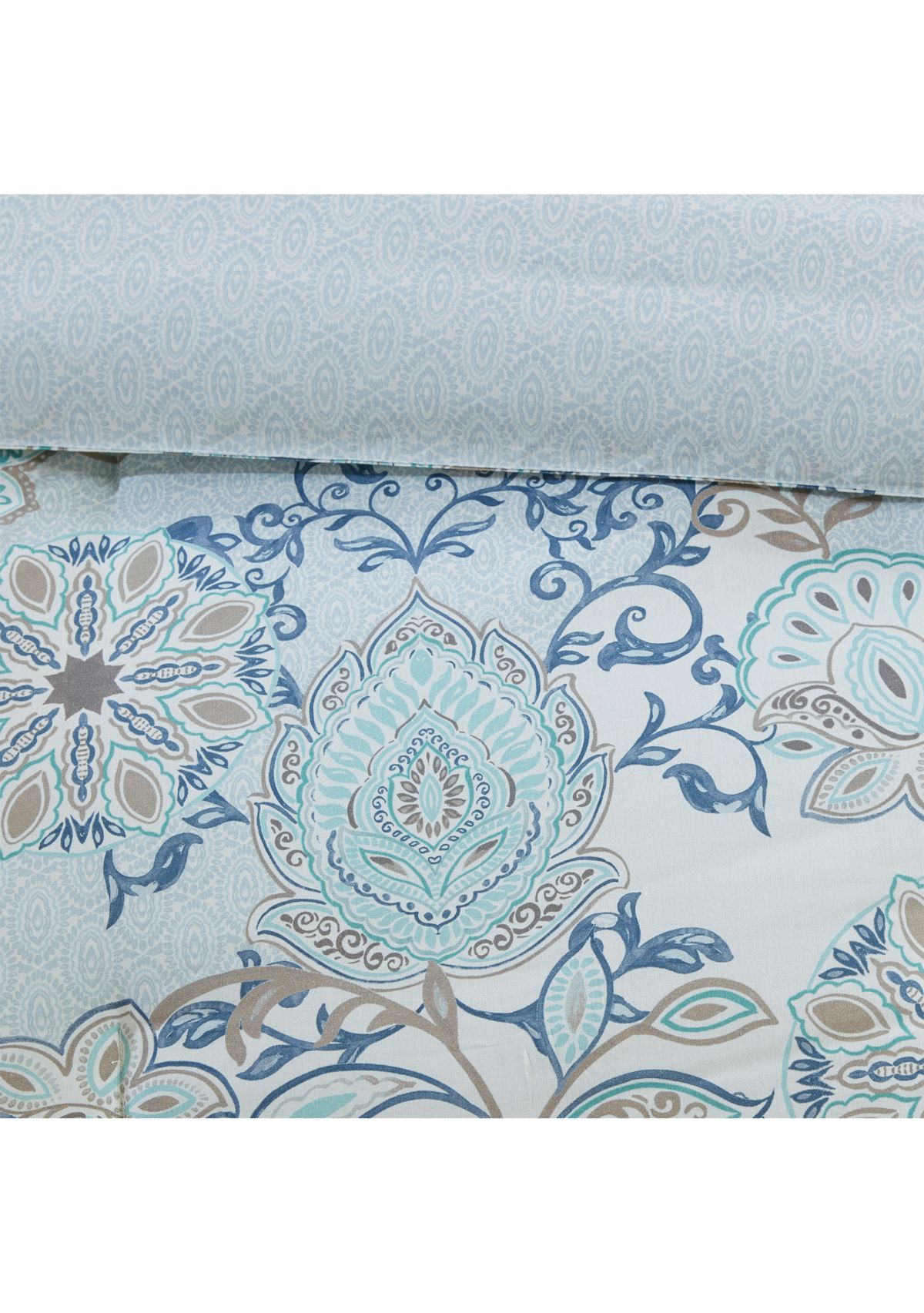 Isla 8 Piece Cotton Floral Printed Reversible Comforter Set