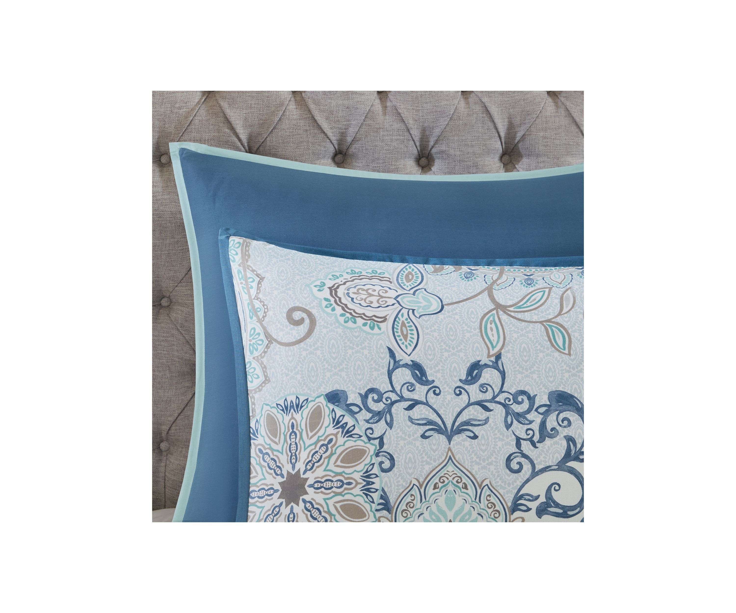 Isla 8 Piece Cotton Floral Printed Reversible Comforter Set